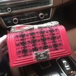 Boy Chanel Flap Shoulder Bag Original Fabric 67086A