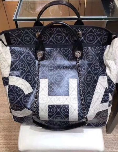 Chanel Original Large Shopping Bag A57161 Black & Beige