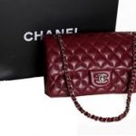 Chanel 2.55 Series Original Leather Classic Flap Bag A01112 Burgundy