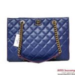 Chanel Shopping Bag Calfskin Leather A67029 Blue