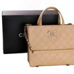 Chanel Top Original Cannage Pattern Leather Tote Bag A1239 Apricot