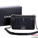 Boy Chanel Flap Shoulder Bag Original Pearl Leather A37003 Black