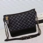 Chanel Gabrielle Denim Shoulder Bag 1010A black
