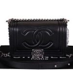 Chanel Boy Shoulder Bag in Lambskin Leather A68011 Black