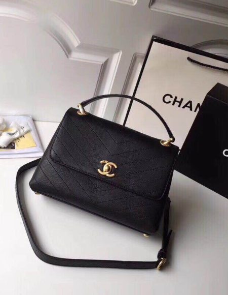Chanel Original Calfskin Leather Tote Bag 1775 Black