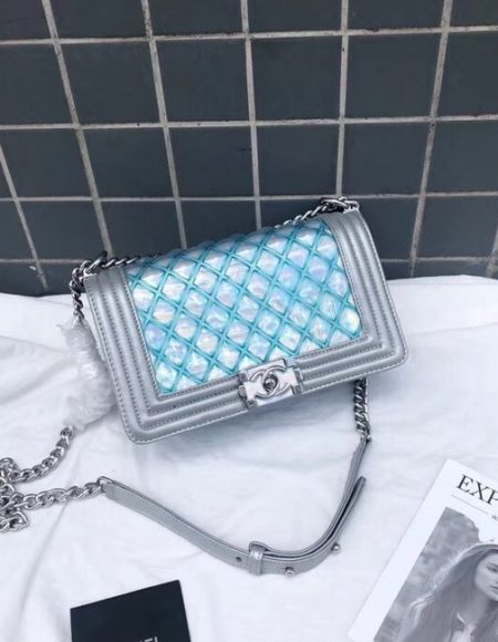 Chanel Small BOY CHANEL Handbag A67086 blue