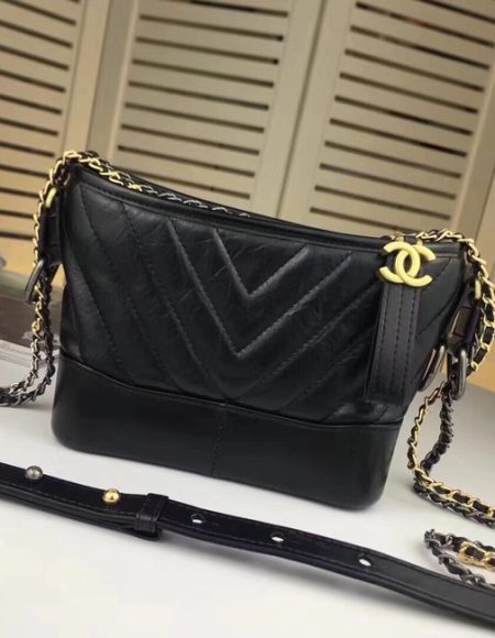 CHANEL GABRIELLE Original leather Hobo Bag A93841 black