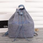 Chanel Canvas Backpack A57498 blue