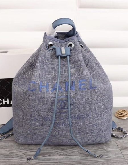 Chanel Canvas Backpack A57498 blue