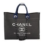 Chanel Medium Canvas Shopping Bag A67012 Gray