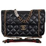 Chanel Flap Shoulder Bag Calfskin Leather A48511 Burgundy Black