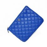 Chanel Clutch Bag Blue Sheepskin Leather A67781 Gold