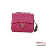 Chanel mini Classic Flap Bag Rose Sheepskin 1115 Gold