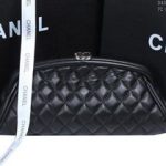 Chanel Mini Clutch Bag Sheepskin Leather A34342 Black