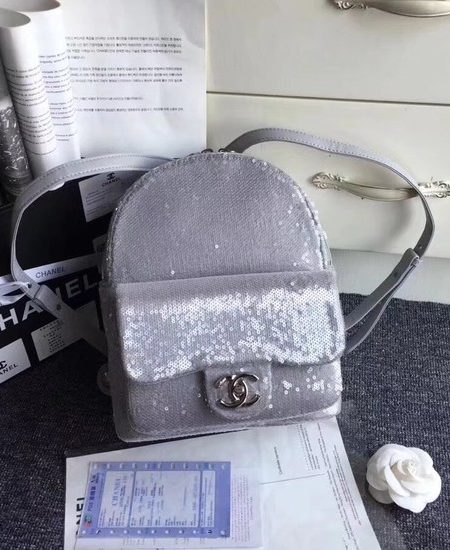 Chanel Original Bead piece knapsack 56988 grey