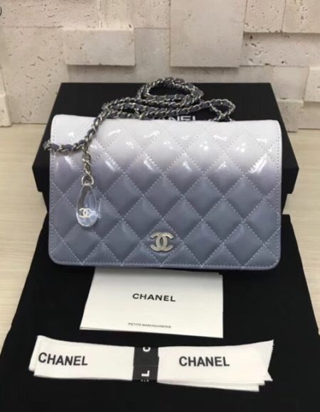 Chanel Clutch with Chain A33814 blue