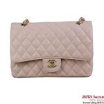 Chanel 2.55 Series Classic Flap Bag Original Cannage Patterns Leather Pink