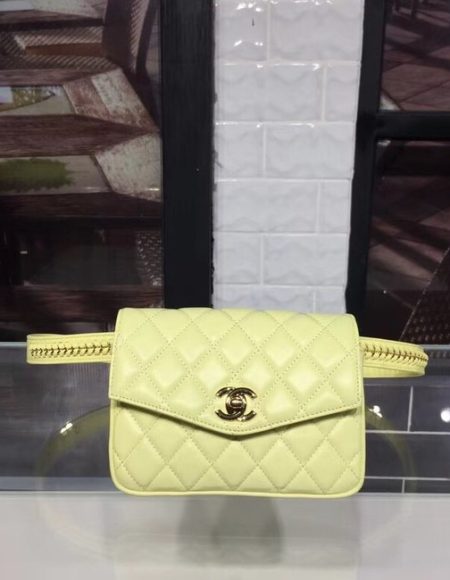 Chanel Original waist pack Sheepskin 4771 lemon