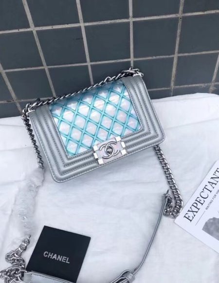 Chanel Small BOY CHANEL Handbag A67085 blue