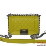 Boy Chanel Small Flap Shoulder Bag Sheepskin Leather A67086 Lemon