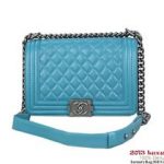 2013 Boy Chanel Flap Shoulder Bag Original Leather A67025 Blue