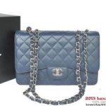 Chanel Jumbo A36076 Blue Classic Cannage Patterns Flap Bag