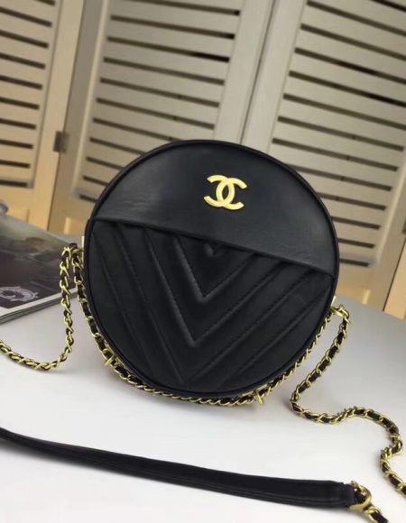 Chanel Sheepskin Leather Shoulder Bag 3698 black