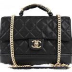 Chanel Top Flap Bags Original Nubuck Cannage Pattern Leather A67895 Black