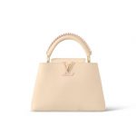 Louis Vuitton LV CAPUCINES MM White/Etain Metallic Gray M21121