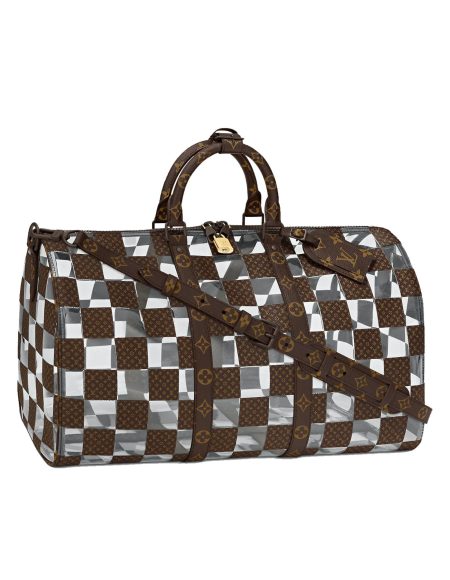 Louis Vuitton LV KEEPALL BANDOULIÈRE 50 Monogram Chess coated M20864 