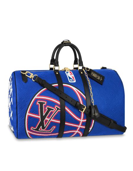 Louis Vuitton LV KEEPALL BANDOULIÈRE 55 Blue M21105 