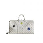 Louis Vuitton LV KEEPALL 50 Granite White M20901