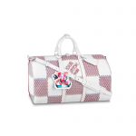 Louis Vuitton LV KEEPALL 50B White Damier Spray M20563