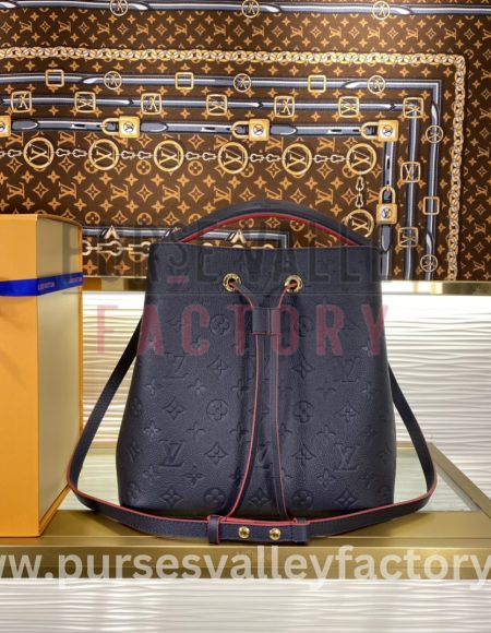 Louis Vuitton NÉONOÉ MM Navy Blue and Red M45306 