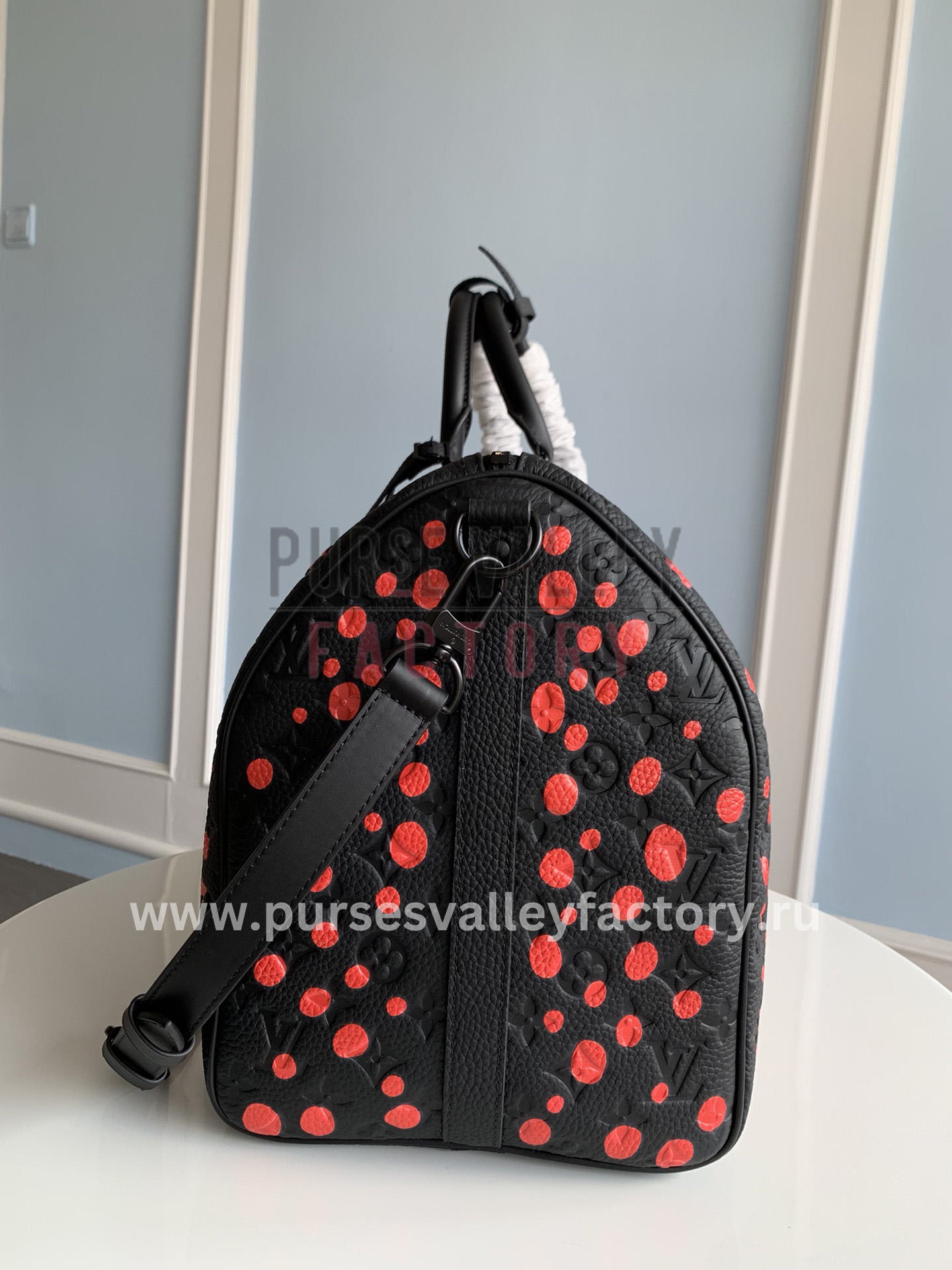 Louis Vuitton LV X YK KEEPALL 50 Black/Red M21674 - PurseValley Factory