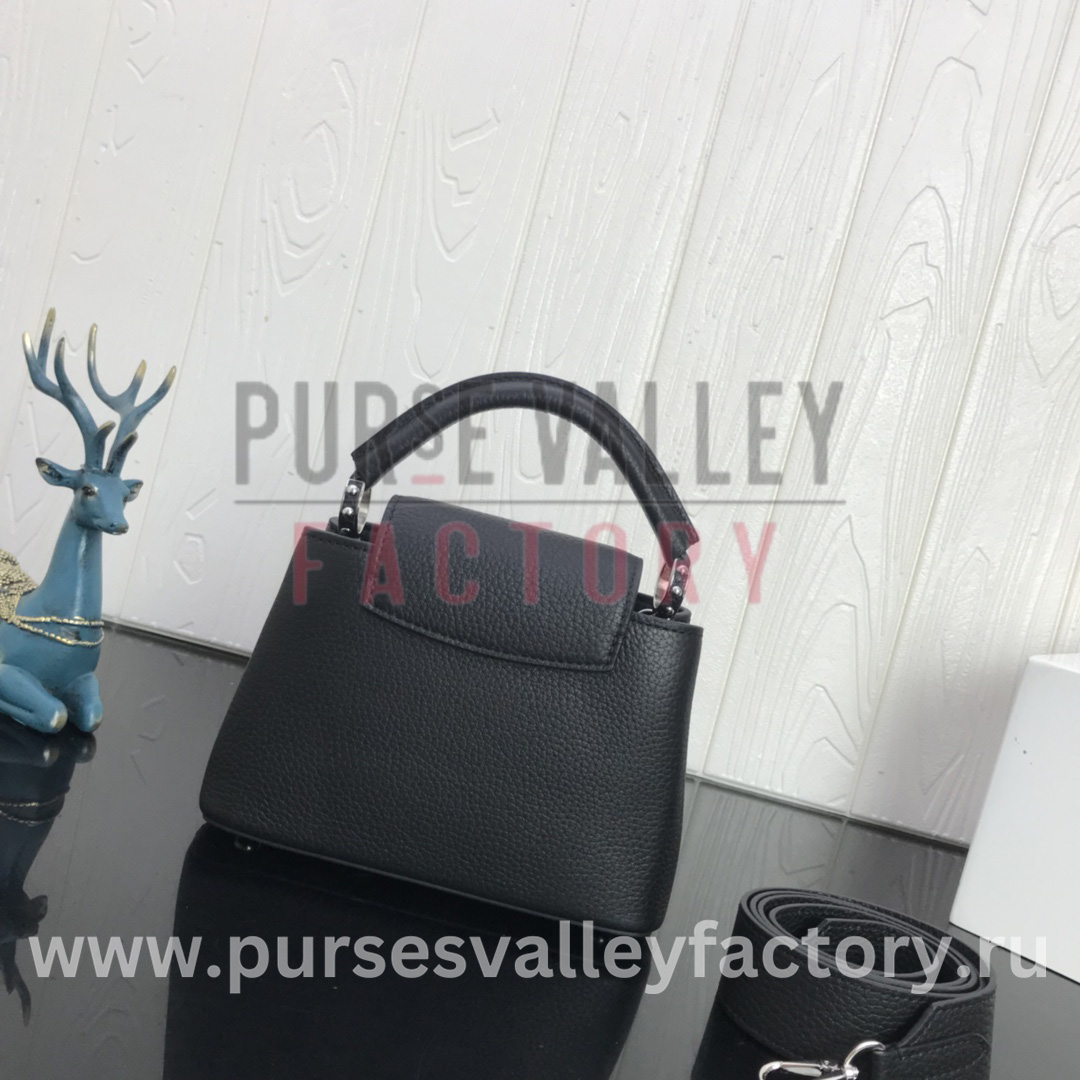 LOUIS VUITTON Bag Capucines Mini Handbag Black M56071 #358