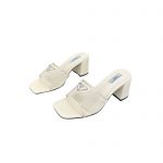 PRADA PLEXIGLAS & PATENT LEATHER SANDALS WHITE 1XX644