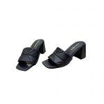 PRADA QUILTED NAPPA LEATHER HEELED SANDALS BLACK 1XX583