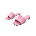 PRADA QUILTED NAPPA LEATHER SABOTS PINK 1XX583