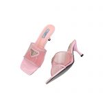 PRADA PLEXIGLAS AND PATENT LEATHER SANDALS LIGHT PINK 1XX644