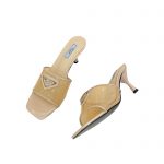 PRADA PLEXIGLAS AND PATENT LEATHER SANDALS DESERT BEIGE 1XX666