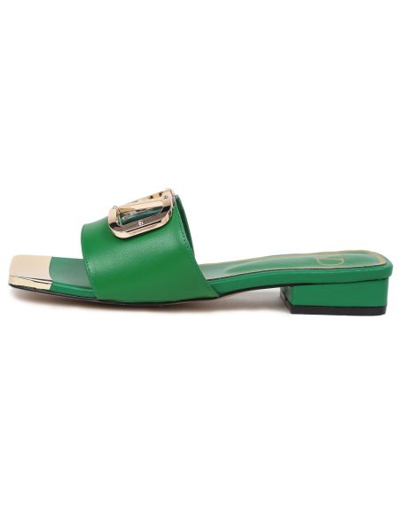 VALENTINO VLOGO SIGNATURE SLIDE SANDAL GREEN ZW2S0M21HWS0CR