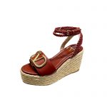 VALENTINO ANKLE STRAP WEDGE SANDAL TAN 2W2S0F95BAE0NO