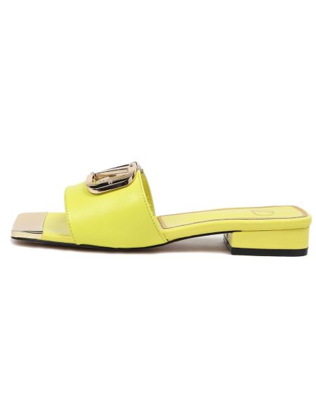 VALENTINO VLOGO SIGNATURE SLIDE SANDAL YELLOW ZW2S0M21HWS0CR