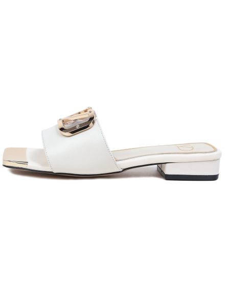 VALENTINO VLOGO SIGNATURE SLIDE SANDAL WHITE ZW2S0M21HWS0CR