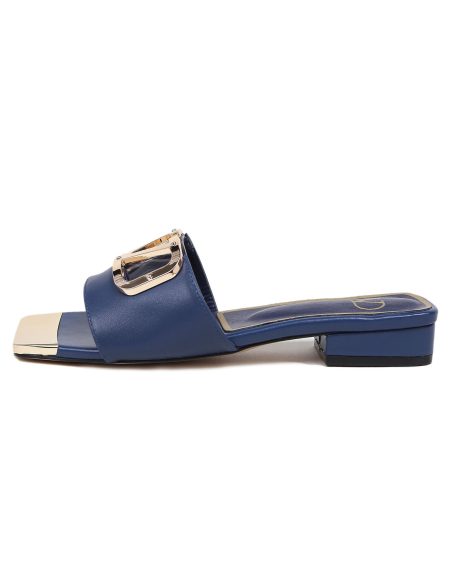 VALENTINO VLOGO SIGNATURE SLIDE SANDAL BLUE ZW2S0M21HWS0CR