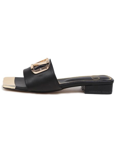 VALENTINO VLOGO SIGNATURE SLIDE SANDAL BLACK ZW2S0M21HWS0CR