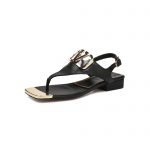 VALENTINO VLOGO SIGNATURE FLAT THONG SANDAL BLACK WS0EA7RZR_HG5