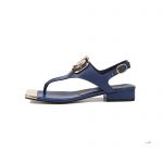 VALENTINO VLOGO SIGNATURE FLAT THONG SANDAL BLUE WS0EA7RZR_HG5