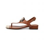 VALENTINO VLOGO SIGNATURE FLAT THONG SANDAL BROWN WS0EA7RZR_HG5